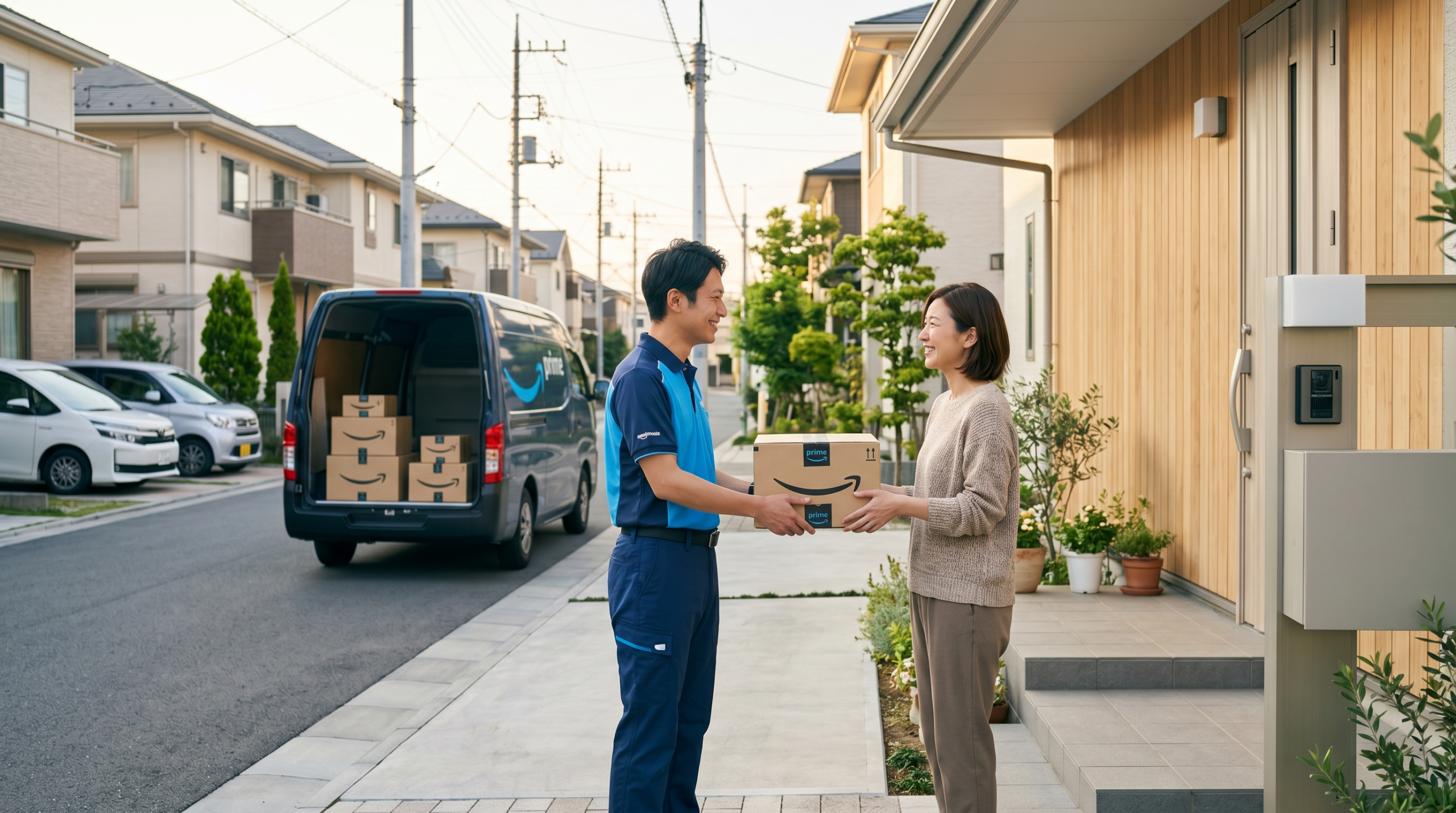 Japanischer Prime-Lieferant übergibt Paket