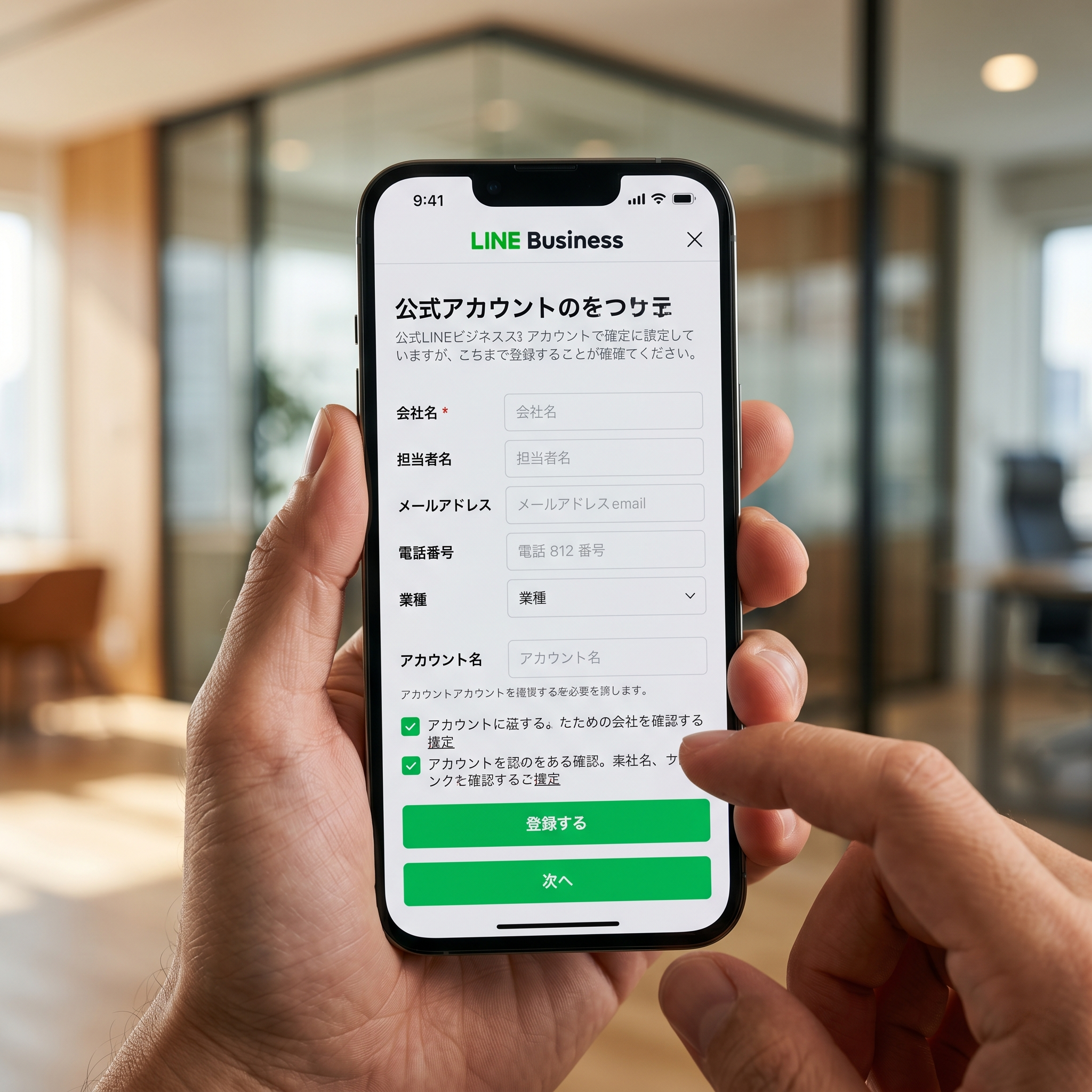 Line Account-Setup